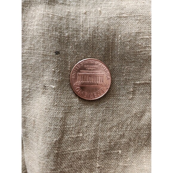 Green Sage Linen Jacket Blazer by Sue Wong -Green Linen Duster - Made in USA S M - Picture 10 of 10